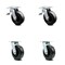 Service Caster 6 Inch Phenolic Swivel Caster Set with Roller Bearing 2 Total Lock Brake SCC SCC-TTL30S620-PHR-2-S-2 - alternate 4